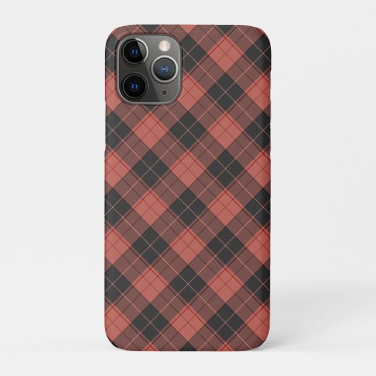 Eenvoudig tartanpatroon in rood Case-Mate iPhone case (Achterkant)