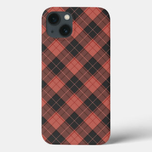 Eenvoudig tartanpatroon in rood Case-Mate iPhone case