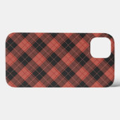 Eenvoudig tartanpatroon in rood Case-Mate iPhone case (Achterkant (horizontaal))
