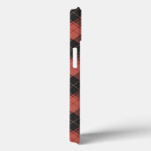 Eenvoudig tartanpatroon in rood Case-Mate iPhone case (Achterkant / Rechts)