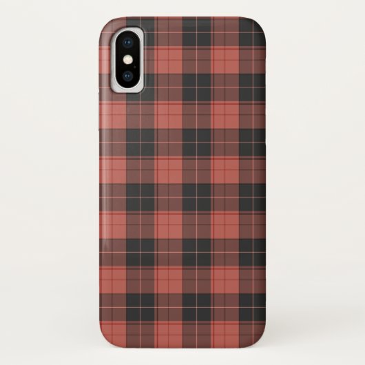 Eenvoudig tartanpatroon in rood Case-Mate iPhone case (Achterkant)