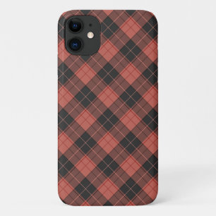 Eenvoudig tartanpatroon in rood Case-Mate iPhone case