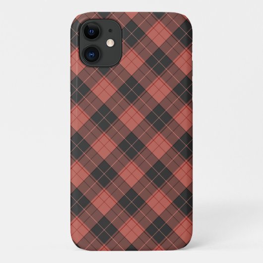 Eenvoudig tartanpatroon in rood Case-Mate iPhone case (Achterkant)