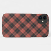 Eenvoudig tartanpatroon in rood Case-Mate iPhone case (Achterkant (horizontaal))