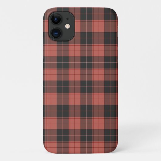 Eenvoudig tartanpatroon in rood Case-Mate iPhone case (Achterkant)