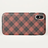 Eenvoudig tartanpatroon in rood Case-Mate iPhone case (Achterkant (horizontaal))