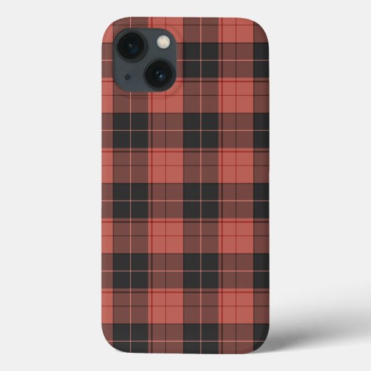 Eenvoudig tartanpatroon in rood Case-Mate iPhone case (Achterkant)