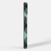 Eenvoudig tartanpatroon in turquoise Case-Mate iPh iPhone Case (Achterkant / Rechts)