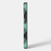 Eenvoudig tartanpatroon in turquoise Case-Mate iPh iPhone Case (Achterkant / Links)