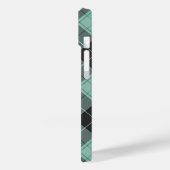 Eenvoudig tartanpatroon in turquoise Case-Mate iPh iPhone Case (Achterkant / Links)