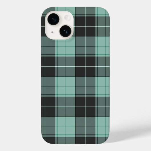 Eenvoudig tartanpatroon in turquoise Case-Mate iPhone case (Achterkant)