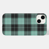 Eenvoudig tartanpatroon in turquoise Case-Mate iPhone case (Achterkant (horizontaal))
