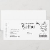 Eenvoudig Tattoo Get Inked Gift Kaart Voucher (Voorkant / Achterkant)