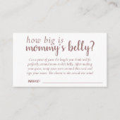 Eenvoudig taupe spel | Dessert Roos Mommys Belly Informatiekaartje (Voorkant)