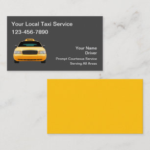 Eenvoudig Taxi Zakelijke Kaarten Ontwerp Visitekaartje