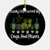Eenvoudig te begrijpen door honden en Planten Keramisch Ornament (Voorkant)