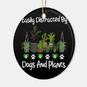 Eenvoudig te begrijpen door honden en Planten Keramisch Ornament (Links)