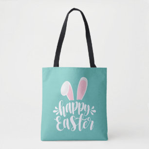 Eenvoudig te betalen bunny Ears Happy Pasen   Canv Tote Bag