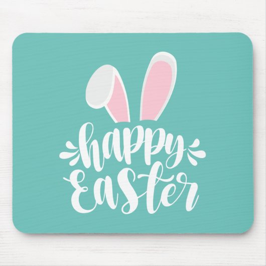 Eenvoudig te betalen bunny Ears Happy Pasen | Mous Muismat (Voorkant)