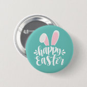Eenvoudig te betalen bunny Ears Happy Pasen | Pin- Ronde Button 5,7 Cm (Voorkant /achterkant)