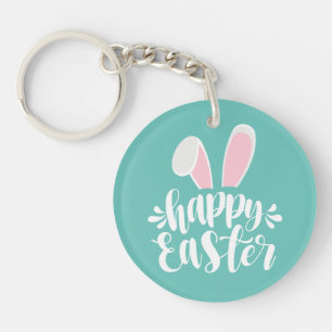 Eenvoudig te betalen bunny Ears Happy Pasen   Sleu Sleutelhanger