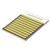 Eenvoudig te doen aangepaste gevoerd wit geel mix notitieblok (Linkerzijde)