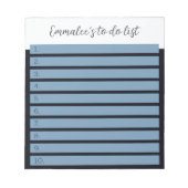 Eenvoudig te doen aangepaste lijngenummerde wit bl notitieblok (Voorkant)