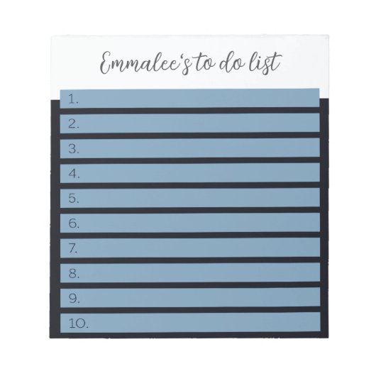 Eenvoudig te doen aangepaste lijngenummerde wit bl notitieblok (Voorkant)