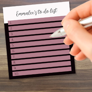 Eenvoudig te doen aangepaste lijngenummerde witte  notitieblok