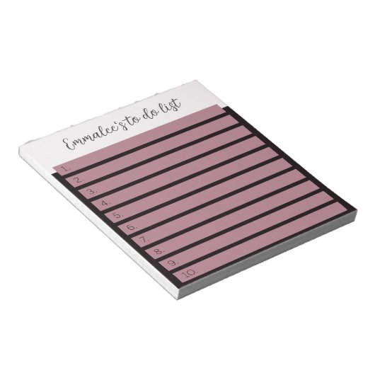 Eenvoudig te doen aangepaste lijngenummerde witte notitieblok (Schuin)