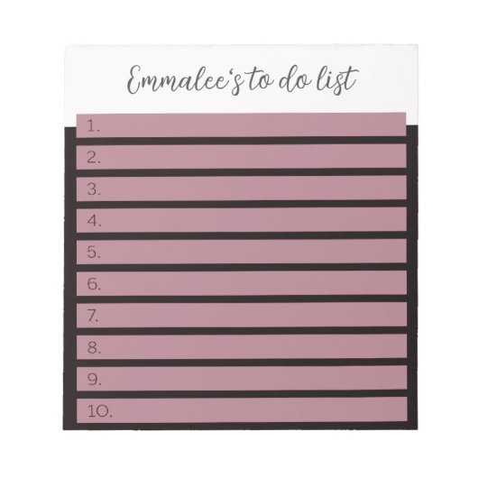 Eenvoudig te doen aangepaste lijngenummerde witte notitieblok (Voorkant)