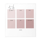 Eenvoudig te doen Blush Pink Tear Away Planner Notitieblok (Voorkant)