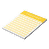 Eenvoudig te doen gevoerd genummerd geel notitieblok (Linkerzijde)