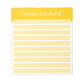 Eenvoudig te doen gevoerd genummerd geel notitieblok (Voorkant)