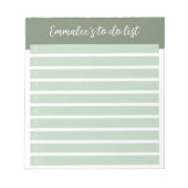 Eenvoudig te doen gevoerd genummerd groen notitieblok (Voorkant)