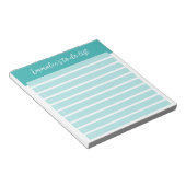 Eenvoudig te doen  lijngenummerde cyaan notitieblok (Schuin)