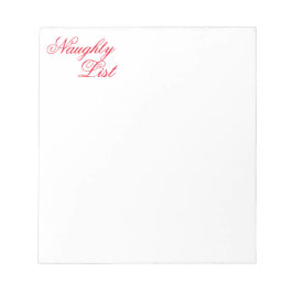 Eenvoudig te doen lijst Naughty Notitieblok