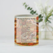 Eenvoudig te gebruiken garnalen en worstgumborecep briefkaart (Staand voorkant)