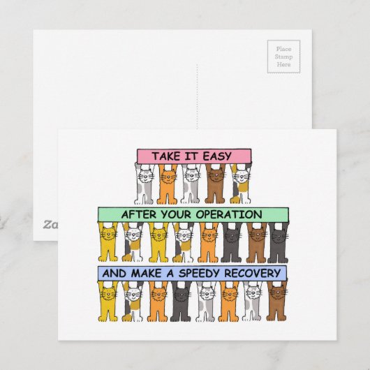 Eenvoudig te gebruiken nadat u een operatie hebt u briefkaart (Voorkant / Achterkant)