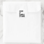 Eenvoudig te houden ronde sticker (Tas)