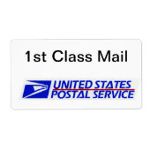 Eenvoudig te identificeren USPS First Class Mail Etiket (Voorkant)