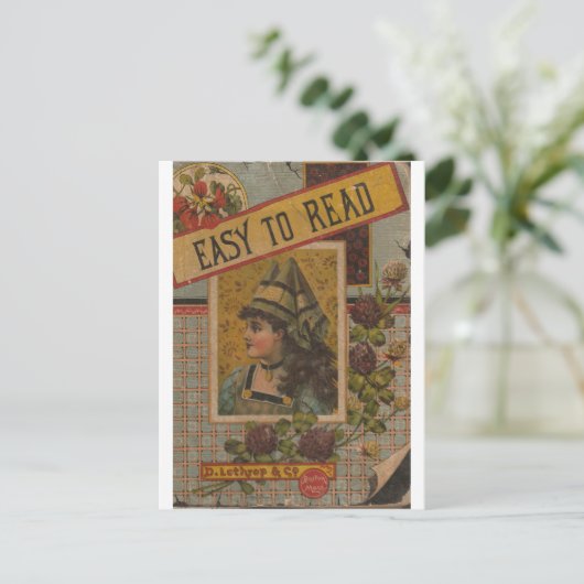 Eenvoudig te lezen briefkaart (Staand voorkant)