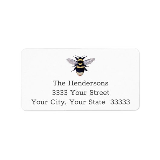 Eenvoudig te lezen  Bumble Bee Retouradres Etiket (Voorkant)