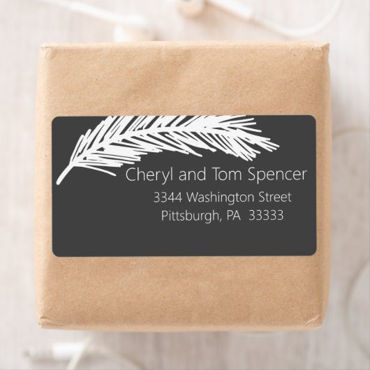 Eenvoudig te lezen grijs minimumetiket retouradres etiket (Insitu)