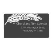 Eenvoudig te lezen grijs minimumetiket retouradres etiket (Voorkant)