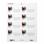 Eenvoudig te lezen op het etiket met het kerstreco (Full Sheet)