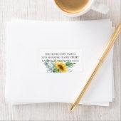 Eenvoudig te lezen Waterverf zonnebloem Bouquet Etiket (Insitu)