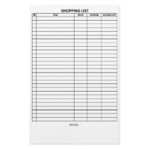 Eenvoudig te lezen winkellijst