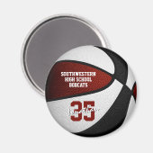Eenvoudig te personaliseren basketbal geschenken m magneet (Voorkant / Achterkant)