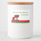 Eenvoudig te personaliseren BBQ Sauce-ontwerp Voedselcontainer Etiket (Voorkant)